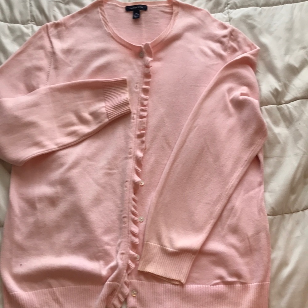 Land’s end pink cardigan sweater. Size 1X.